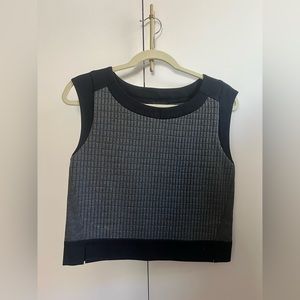 Banana Republic grey and black short cap sleeve top